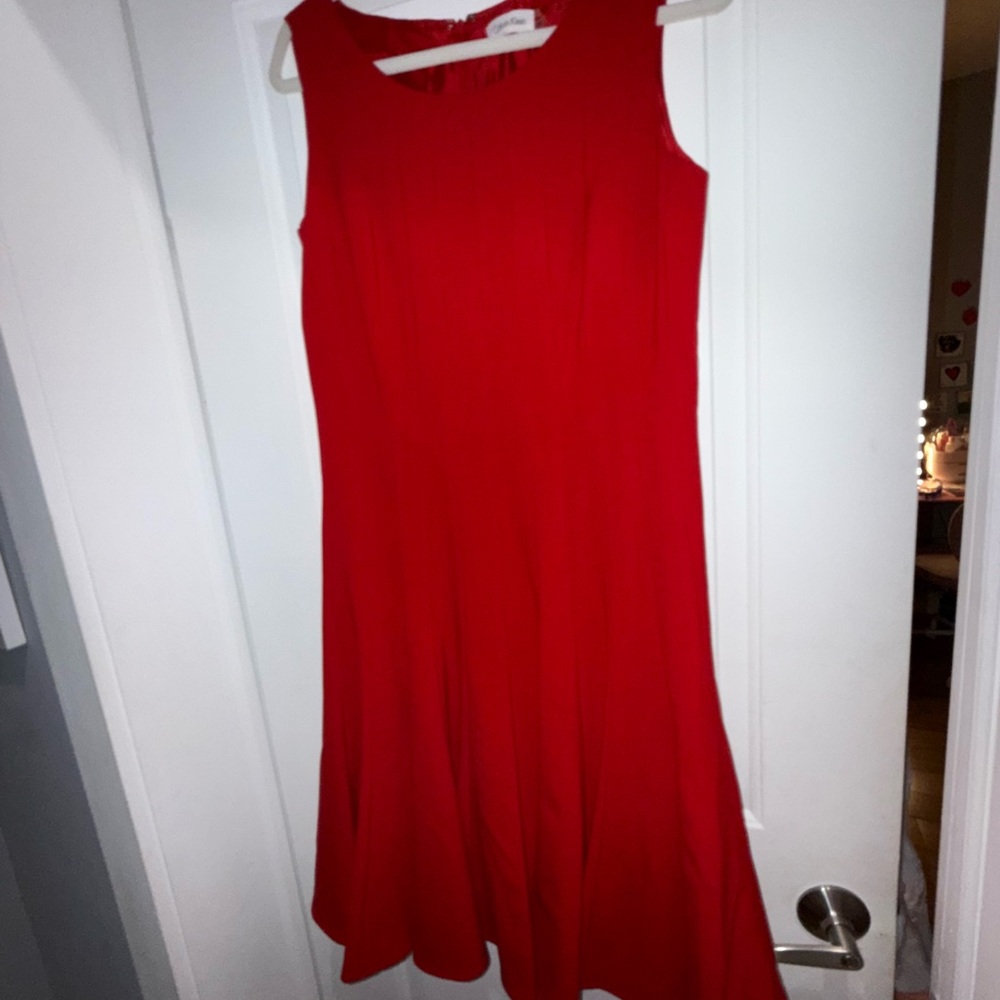 Calvin Klein Vibrant Red Midi Dress
